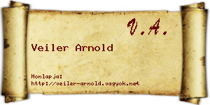 Veiler Arnold névjegykártya